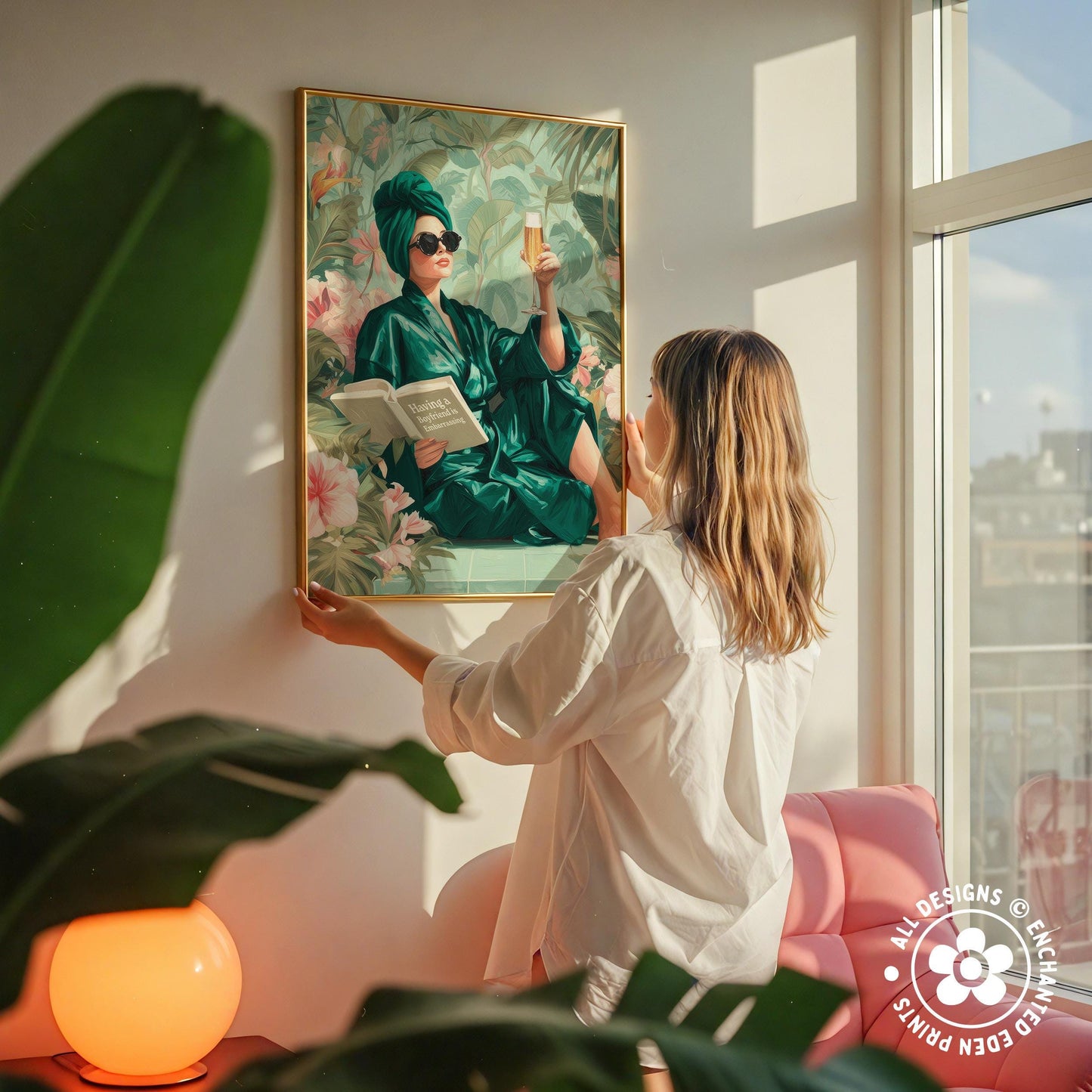 Having a Boyfriend Is Embarrassing Print: Vogue-Inspired Girly Wall Art
