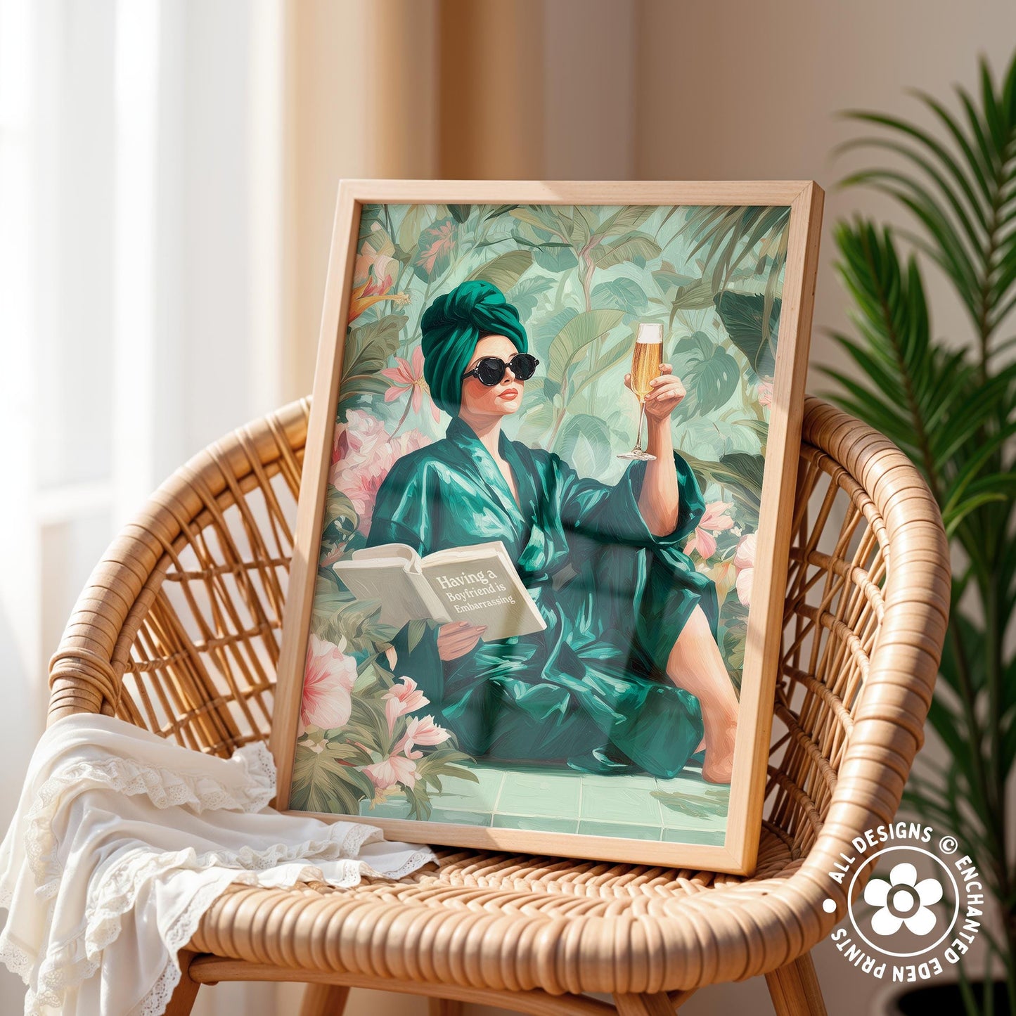 Having a Boyfriend Is Embarrassing Print: Vogue-Inspired Girly Wall Art