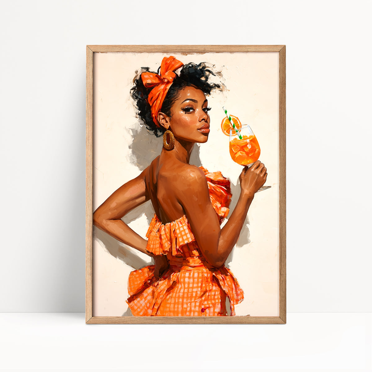 Retro Coquette Wall Art – Aperol Spritz Vintage Summer Print