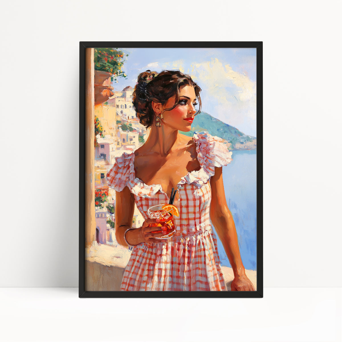 Negroni Wall Art – Retro Italian Summer Coquette Print