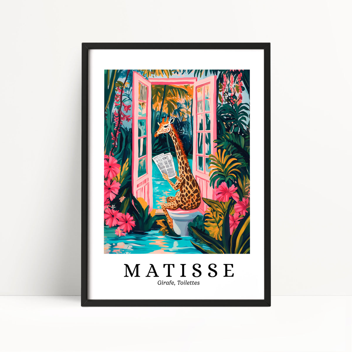 Giraffe on Toilet Matisse Print – Henri Matisse Style
