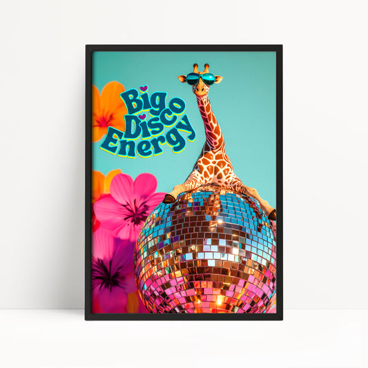 Giraffe Disco Ball Print