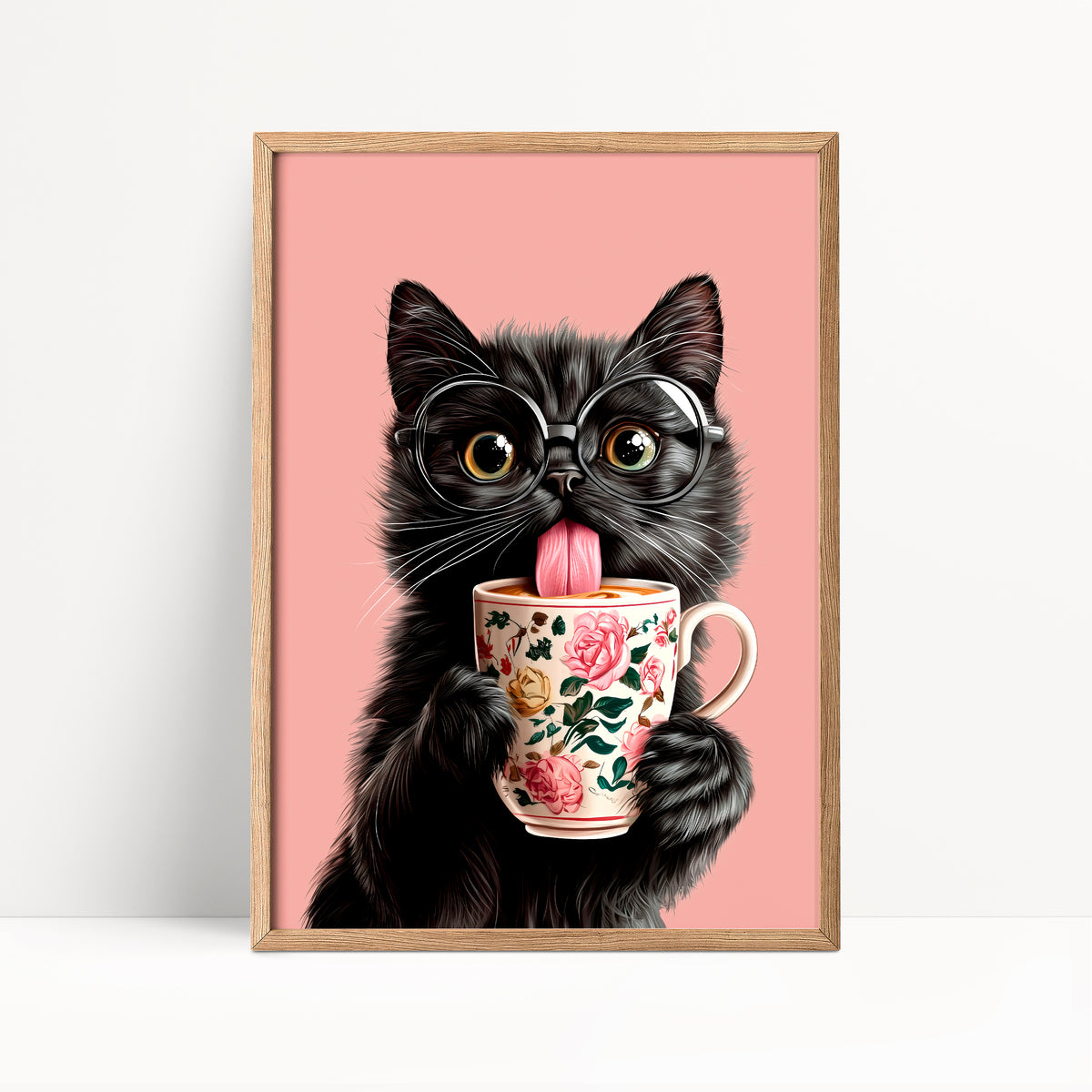 Black Cat Coffee Print