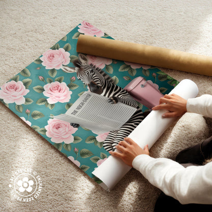 Funny Zebra on Toilet Poster – Quirky Bathroom Wall Art