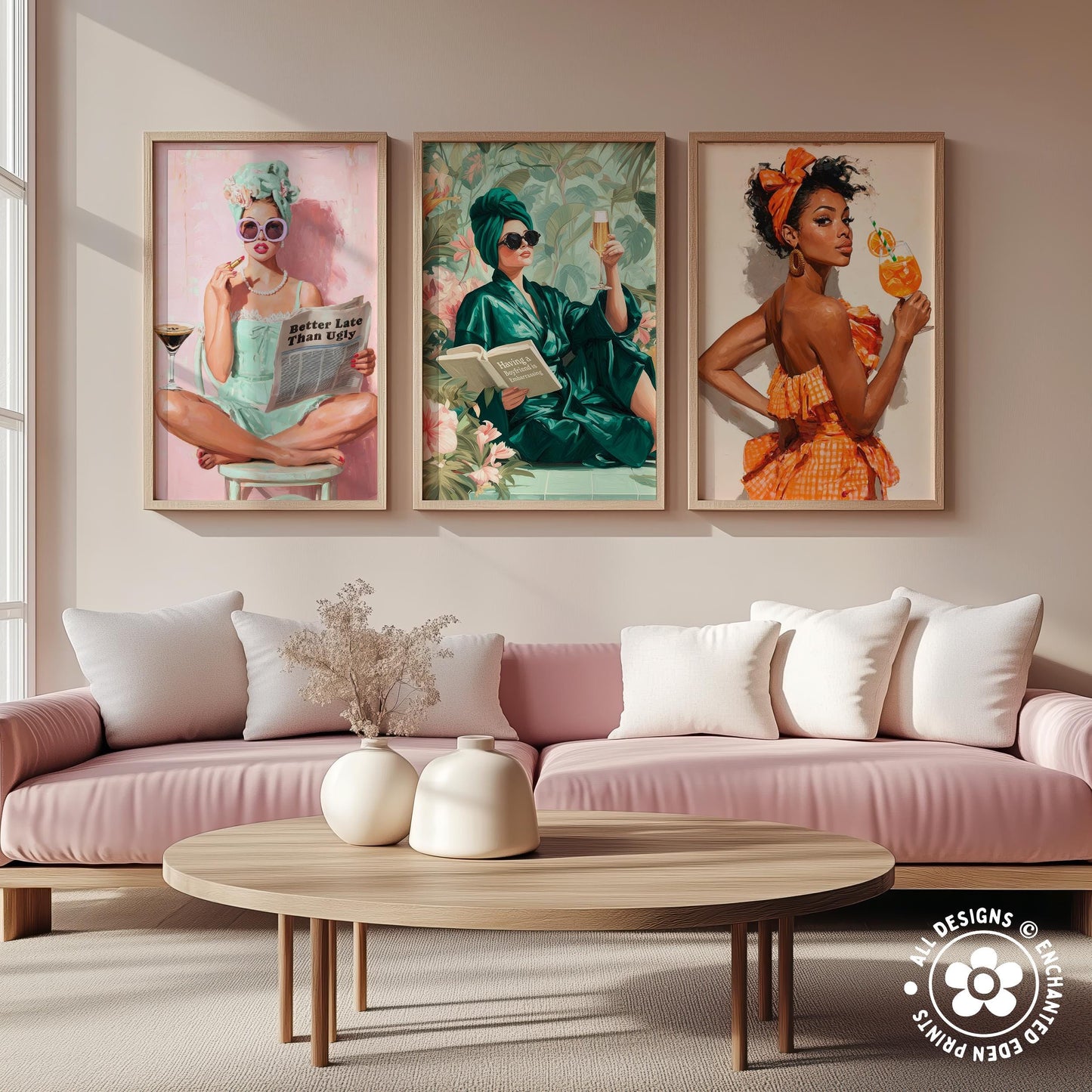 Having a Boyfriend Is Embarrassing Print: Vogue-Inspired Girly Wall Art