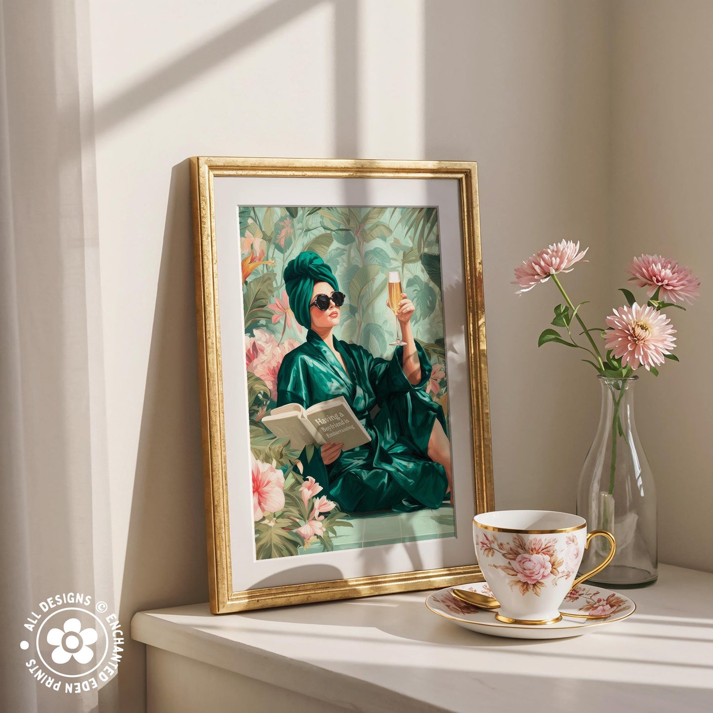 Having a Boyfriend Is Embarrassing Print: Vogue-Inspired Girly Wall Art